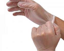 Luvas descartáveis para manicure